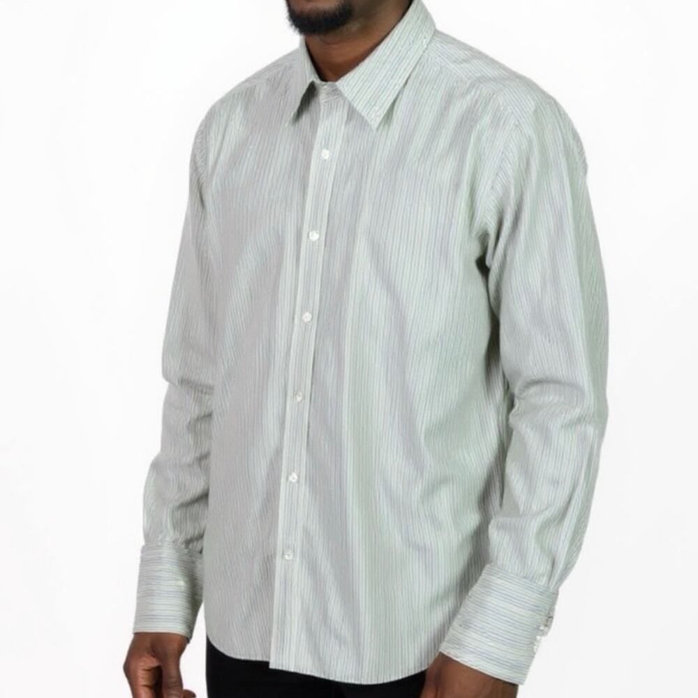 Theory Andrew Striped Button Front Dress Shirt - Men's XL